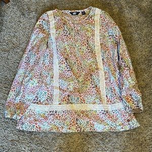 Lands End Women’s Floral Long Sleeve Shirt